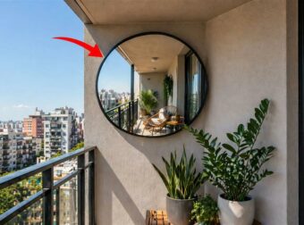 Βάλε έναν καθρέφτη στη γωνία του μπαλκονιού: Δεν είναι απλά για διακόσμηση