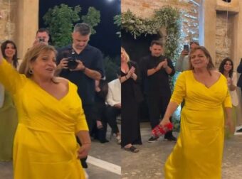 Βίκυ Σταυροπούλου: Ο ξέφρενος χορός αλά «Είσαι το Ταίρι μου» στον γάμο της Δανάης Μπάρκα (Βίντεο)