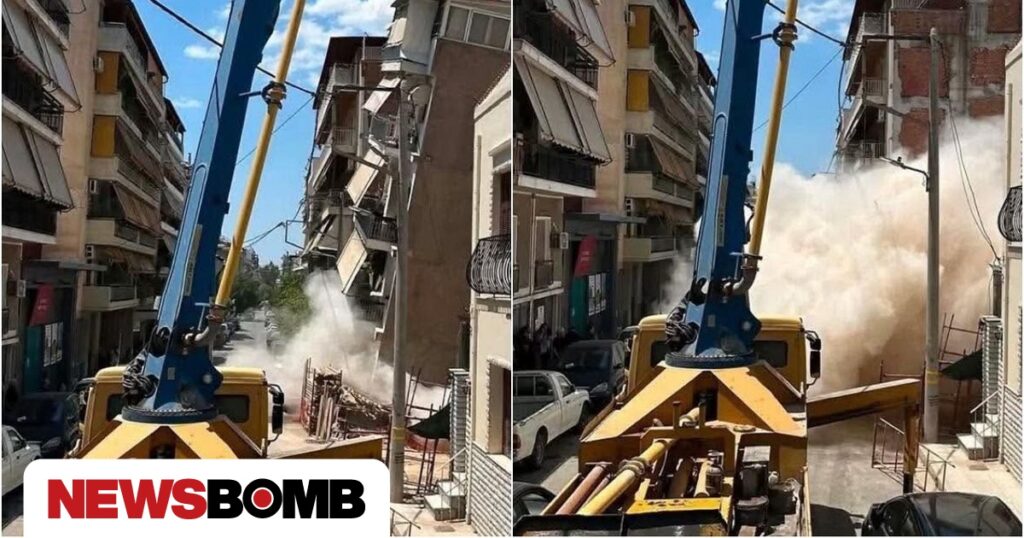 Πετράλωνα: Καρέ – καρέ η στιγμή της κατάρρευσης της πολυκατοικίας, δείτε εικόνες