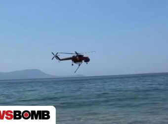 Ψάθα: Νέες ρίψεις νερού από αέρος υπό τον φόβο αναζωπυρώσεων – Βίντεο