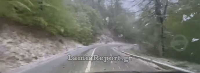 Σε «λευκό κλοιό» η Φθιώτιδα – Χιόνισε Απρίλιο μήνα (video)