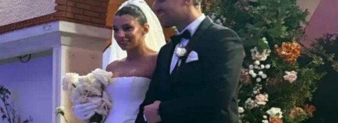 Ρουμελιώτη – Κατσούλης: Η τούρτα υπερπαραγωγή στη δεξίωση του γάμου τους (Βίντεο)