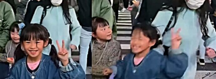 Viral έχει γίνει ένα βίντεο στην Ιαπωνία με μια γυναίκα να σπρώχνει ένα κοριτσάκι στην Σιμπούγια, την πιο διάσημη διάβαση του κόσμου