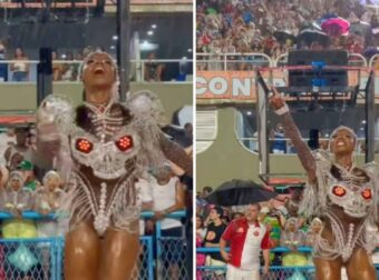 Στο Ρίο ντε Τζανέιρο οι πρόβες για το καρναβάλι γίνονται και κάτω από βροχή και έχουν αυτό το αποτέλεσμα