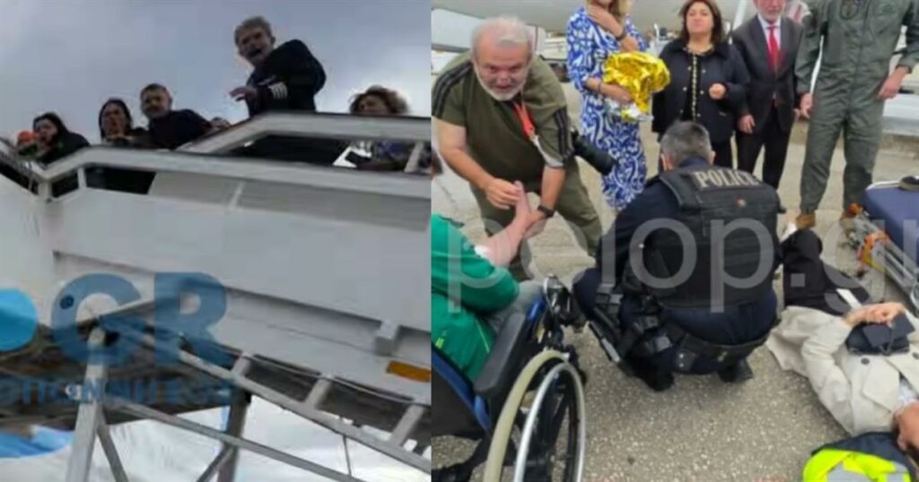 Νέο βίντεο ντοκουμέντο: Η στιγμή που καταρρέει η σκάλα με δημοσιογράφους στον Άραξο – Ούρλιαζαν οι τραυματισμένοι από τον πόνο