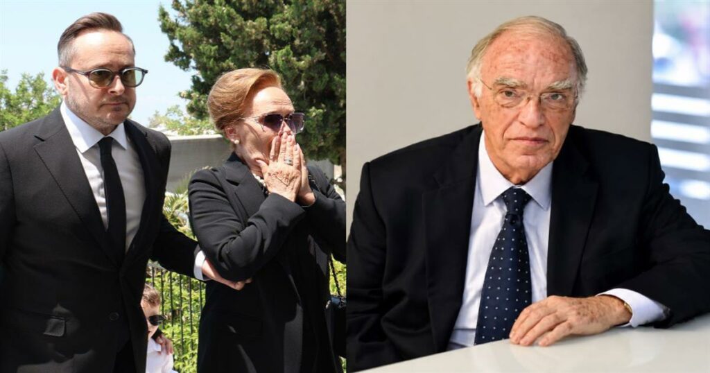 Βασίλης Λεβέντης: Σπαραγμός στην κηδεία του – Τραγική φιγούρα η σύζυγός του, Νατάσα Μεντεσίδου (video)###