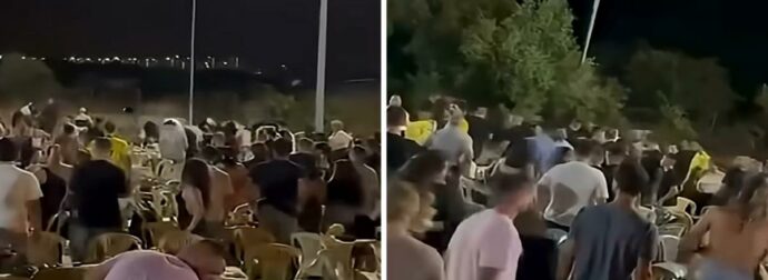 Άγριο ξύλο σε πανηγύρι – Τραπέζια και καρέκλες εκτοξεύονταν δεξιά και αριστερά (video)