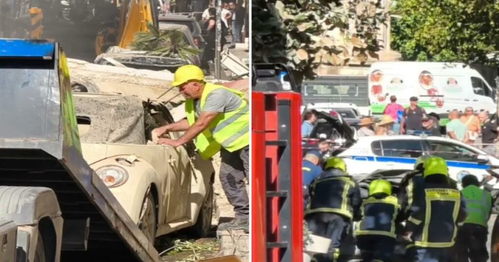 Σπασμένα τζάμια και συντρίμμια στην οδό Λυσικράτους από την ισχυρή έκρηξη – Εικόνες καταστροφής στο διπλανό ξενοδοχείο