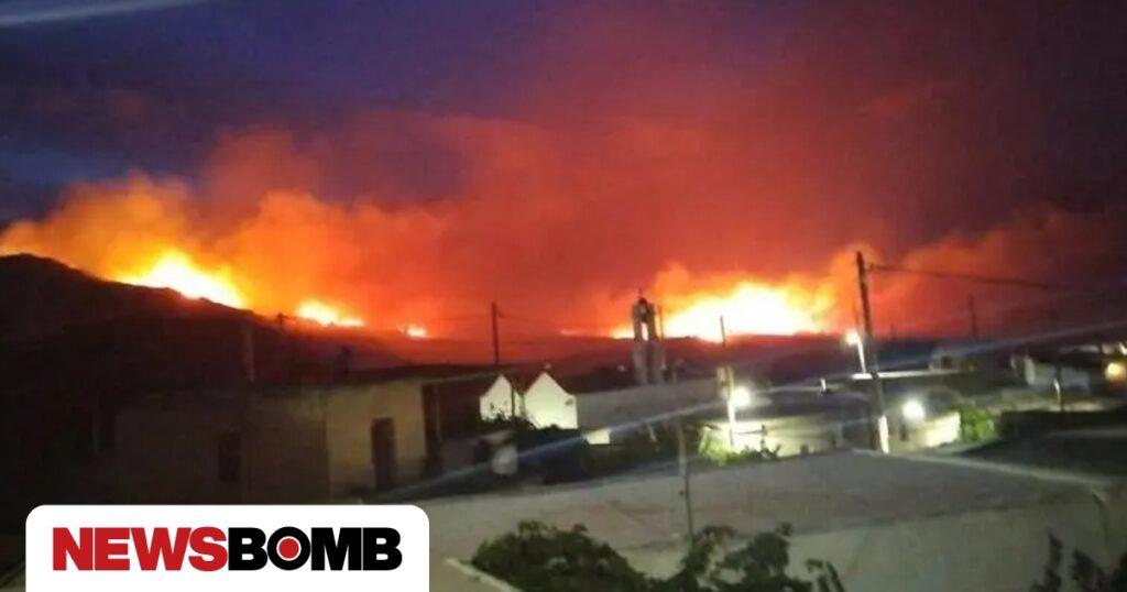 Φωτιά στη Σητεία: Εθελοντές εγκλωβίστηκαν στις φλόγες